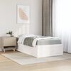 vidaXL Cama com colch&atilde;o 100x200 cm madeira de pinho maci&ccedil;a branco