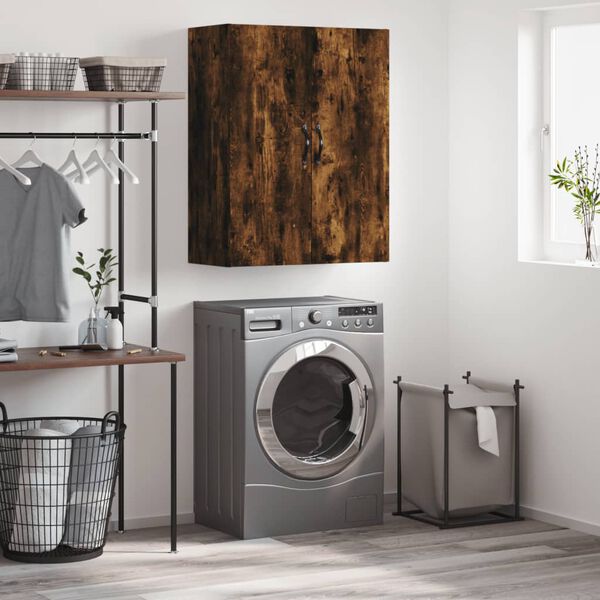 vidaXL Arm&aacute;rio de parede 69,5x34x90 cm deriv. madeira carvalho fumado