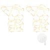 vidaXL Luzes de Natal silhueta Papai Noel 2 pcs 35 LEDs branco quente