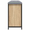 vidaXL Banco sapateira c/gaveta articulada 102x32x56cm carvalho sonoma