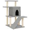 vidaXL &Aacute;rvore p/ gatos c/ postes arranhadores sisal 97 cm cinza-claro