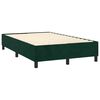 vidaXL Cama box spring c/ colch&atilde;o/LED 120x200 cm veludo verde-escuro