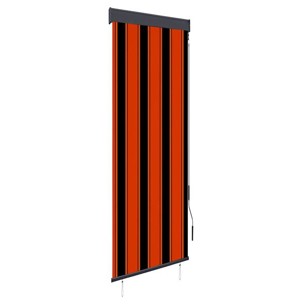 vidaXL Estore de rolo para exterior 60x250 cm laranja e castanho