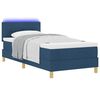 vidaXL Cama Box Spring LED com colch&atilde;o com led Azul 80 x 200 cm tecido