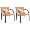 vidaXL Cadeiras de jardim 2 pcs madeira