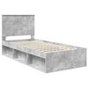 vidaXL Estrutura da Cama com cabeceira Cinza Concreto 90 x 190 cm