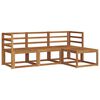 vidaXL Conjunto de Sof&aacute;s para Exterior 4 pcs Natural e Creme