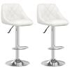 vidaXL Bancos de bar 2 pcs couro artificial branco
