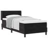 vidaXL Cama Box com colch&atilde;o com cabeceira Preto 190 x 90 cm Poli&eacute;ster