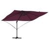 vidaXL Guarda-sol Vermelho Bordeaux 351 x 250 x 260 cm