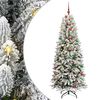 vidaXL Árvore de Natal Artificial com 300 LEDs Branco 78 x 78 x 210 cm