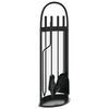 vidaXL Conjunto de ferramentas para lareira de 5 pe&ccedil;as 23x15x66 cm A&ccedil;o