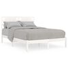 vidaXL Cama sem colch&atilde;o 140x190 cm madeira de pinho maci&ccedil;a branco