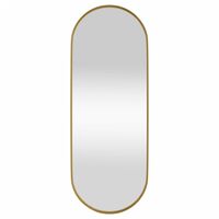 vidaXL Espelho de parede 15x40 cm oval dourado