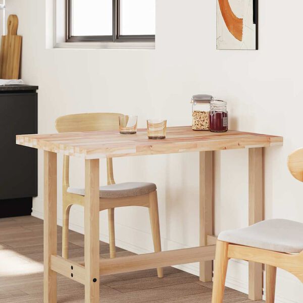 vidaXL Tampo de mesa retangular 80x70x4 cm madeira de ac&aacute;cia maci&ccedil;a