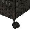 vidaXL Cesto p/ roupa suja com rodas 66x35x60 cm vime castanho-escuro