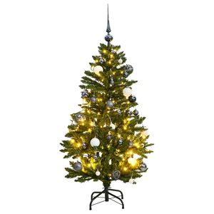 vidaXL &Aacute;rvore Natal artificial articulada 150 luzes LED e bolas 120 cm