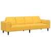 vidaXL Sof&aacute; Amarelo Claro 250 x 77 x 76 cm Tecido de Veludo Cotele