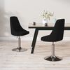 vidaXL Cadeiras de jantar girat&oacute;rias 2 pcs tecido preto