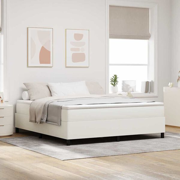 vidaXL Estrado de cama plataforma Creme 180 x 200 cm