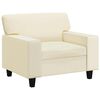 vidaXL Poltrona 60 cm couro artificial creme