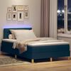vidaXL Cama Box Spring LED com colch&atilde;o Azul 120 x 200 cm tecido