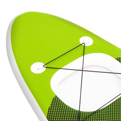 vidaXL Conjunto prancha de paddle SUP insuflável 360x81x10 cm verde