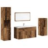 vidaXL 4 pcs conj. m&oacute;veis casa banho derivados madeira madeira velha