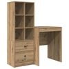 vidaXL Mesa Carvalho Artesanal 105,5 x 50 x 127 cm 2 unid.