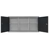 vidaXL Armário ferramentas parede industrial metal cinzento e preto