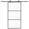 vidaXL Porta deslizante c/ conj ferragens 102x205cm vidro ESG/alum&iacute;nio