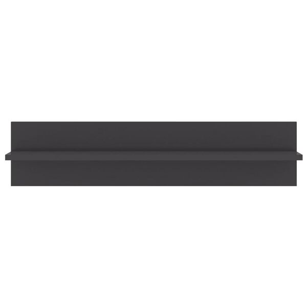 vidaXL Estantes de parede 2pcs derivados de madeira cinza brilhante