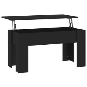 vidaXL Mesa de centro 101x49x52 cm madeira processada preto