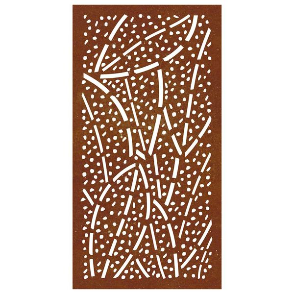 vidaXL Decora&ccedil;&atilde;o p/ muro de jardim 105x55 cm a&ccedil;o corten design folhas