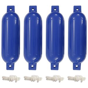 vidaXL Para-choques para barco 4 pcs &Oslash; 14x50 cm PVC azul