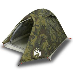 vidaXL Tenda de campismo c&uacute;pula p/ 2 pessoas imperme&aacute;vel camuflagem