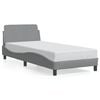 vidaXL Estrutura de cama Dover Cinza Claro 90x190 cm em tecido