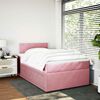 vidaXL Cama boxspring com colch&atilde;o 120x200 cm veludo rosa