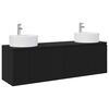 vidaXL Conjunto de Arm&aacute;rios para Banheiro 3 unid. Preto