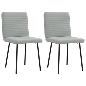 vidaXL Cadeiras de jantar 2 pcs veludo cinzento-claro