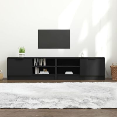 vidaXL Móveis para TV 2 pcs 80x35x36,5 cm madeira processada preto