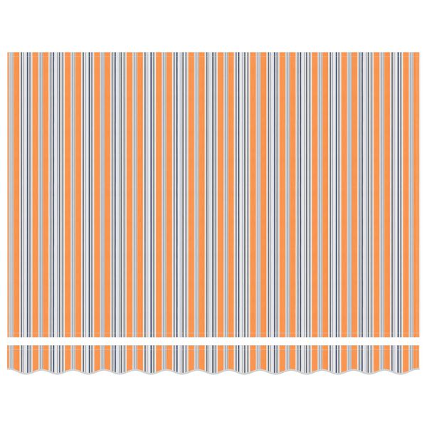 vidaXL Toldo Retr&aacute;til Azul e Laranja 350 x 250 cm Poli&eacute;ster e Metal