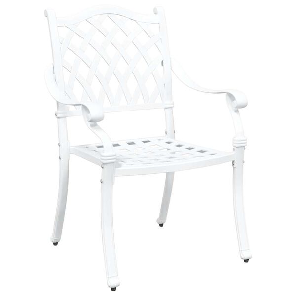 vidaXL Cadeira de Jardim 2 pcs Branco 56 x 55 x 92.5cm Alum&iacute;nio