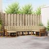 vidaXL Conjunto de Sof&aacute;s para Exterior 8 pcs Natural e Bege