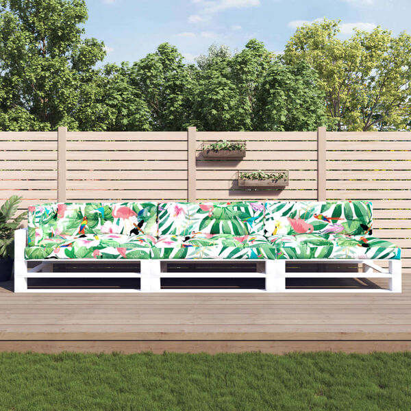 vidaXL Almofad&otilde;es para m&oacute;veis de paletes 7 pcs tecido multicolor