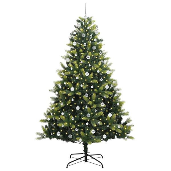 vidaXL &Aacute;rvore de Natal Artificial Articulada 300 LEDs Verde 240 cm