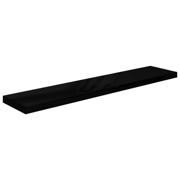 vidaXL Prateleiras de parede suspensas 2 pcs 120x23,5x3,8cm MDF preto