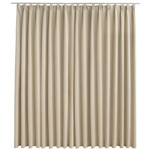 vidaXL Cortina blackout com ganchos 290x245 cm bege