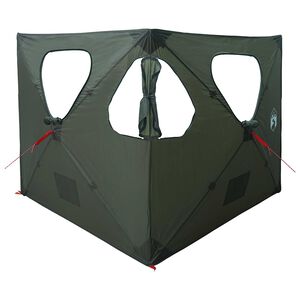 vidaXL Barraca de Ca&ccedil;a com telhado Verde Ex&eacute;rcito 145 x 145 x 150 cm