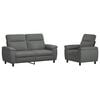 vidaXL Conjunto de Sof&aacute;s 2 pcs Cinzento-Escuro Tecido